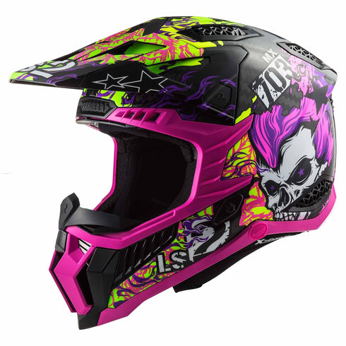 CASCO CROSS LS2 X-FORCE FIRESKULL